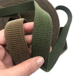 Customized 20mm 25mm Green <strong>and</strong> Tan Colors <strong>Hook</strong> <strong>and</strong> <strong>Loop</strong> Nylon Polyester <strong>Elastic</strong> <strong>Hook</strong> <strong>and</strong> <strong>Loop</strong> for Tactical Product - Product Image 2