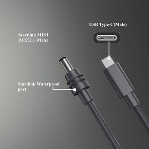 USB C to Mini DC Power Cord USBC <strong>Input</strong> to DC Power Charging Cable Work with PD Charger and Power Bank Compatible Starlink Mini - Product Image 2