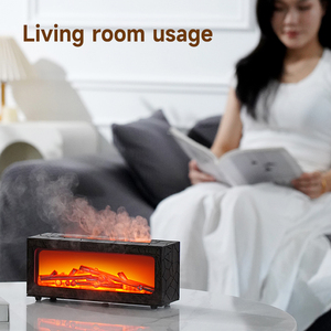 2025 Neuheiten Simulation Kamin 3D Flamme Aroma therapie Luftbe feuchter Fernbedienung Desktop USB Diffusor mit ätherischen Ölen Home - Product Image 6