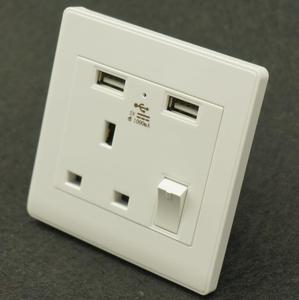 Enchufe USB británico con botón de Control, enchufe único del Reino Unido y doble toma USB, enchufe de pared de 3 pines 2 toma USB con botón de Control - Product Image 6