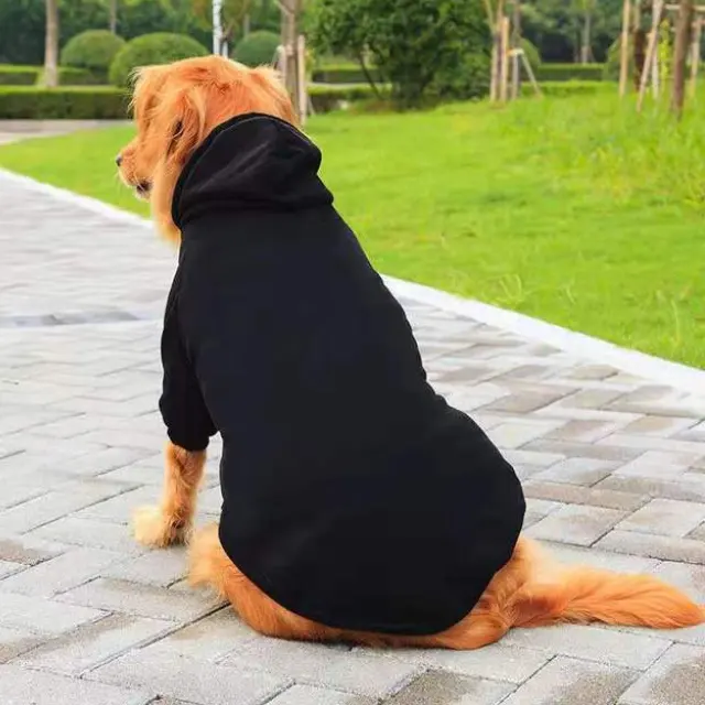 Roupas personalizadas de fábrica para cães grandes em branco, roupas com capuz para animais de estimação, fabricantes profissionais