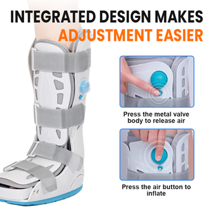 Высокое качество, две высоты (низкие/высокие), доступны для растяжения связок, белый иммобилайзер для голеностопного сустава, поддержка физической терапии, дышащий - Product Image 5
