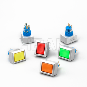 Price Economical 1no1nc 3 Pin <strong>Push</strong> <strong>Button</strong> Led 22mm Plastic <strong>Illuminated</strong> <strong>Rectangular</strong> Switch for Equipment Control - Product Image 1