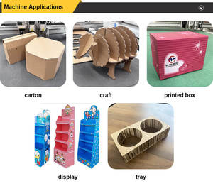 <strong>CNC</strong> Digital Cutter Cardboard Carton Box Corrugated Paper V-groove Creasing <strong>CNC</strong> Oscillating Knife Cutting Machine - Product Image 2
