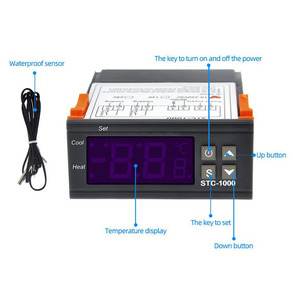 Factory Wholesale STC-1000 Stc1000 Stc 1000 12V 24V 220V Digital Thermostat Switch Temp <strong>Temperature</strong> <strong>Controller</strong> - Product Image 2