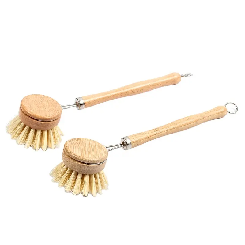 Brosse de nettoyage en Sisal en Fibers de noix de coco naturelles, époussette de cuisine pour Pot à légumes et bouteille à vaisselle