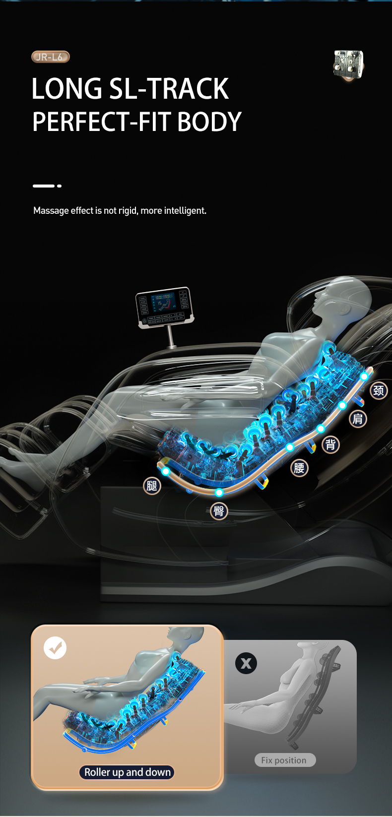 Jare L6 Wholesale Factory Price Luxury 4D Zero Gravity Shiatsu Roller Electric Kneading Back Heating Full Body Massage Chair