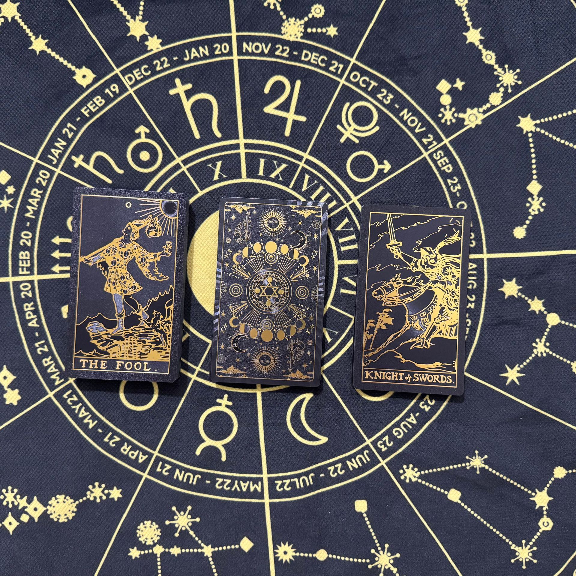 Black gold-moon phase boxed