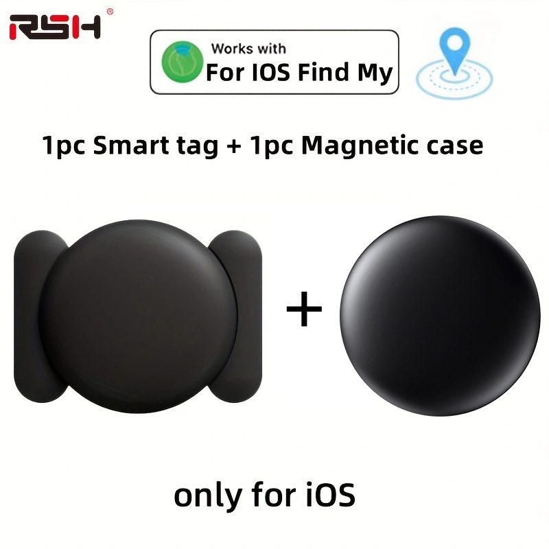 Black Airtag + Black magnetic sleeve