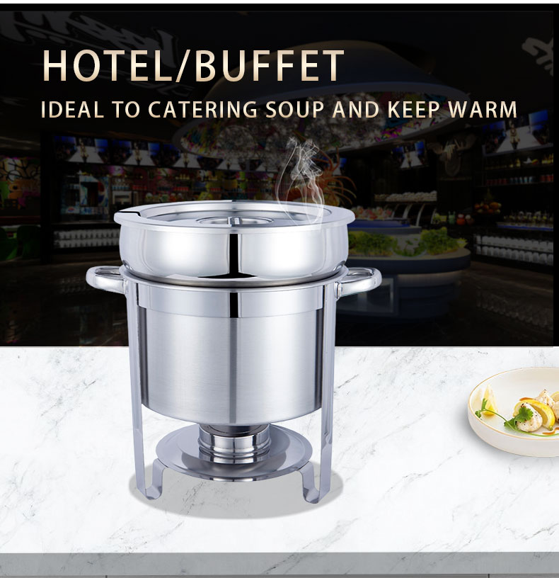 Buffet server commercial  small 7L 11L chafer for soup warmer soup chafer dish