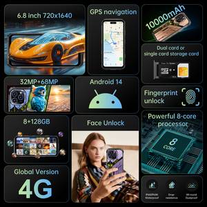 Nuovo Smartphone Robusto I18 2025 8GB+128GB Impermeabile IP68 Sbloccato <span class=keywords><strong>Android</strong></span> 14 Visione Notturna 10000mAh <span class=keywords><strong>Dual</strong></span> SIM Telefono Corazzato - Product Image 3