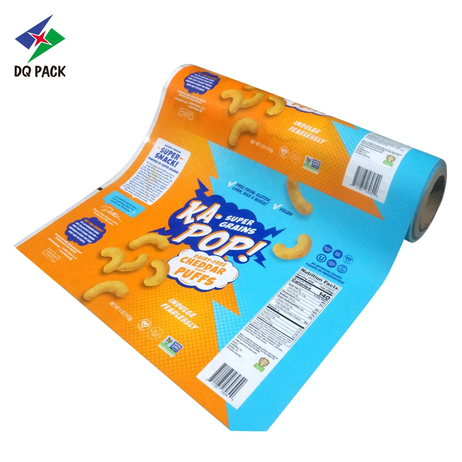 DQ PACK Màng Đóng Gói PET/ALOX PET/PE Có Rào Chắn Cao In Mờ Tùy Chỉnh Màng Cuộn Thực Phẩm Ăn Vặt