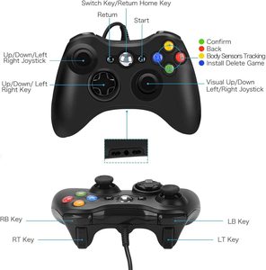 Xbox 360 için ince PC oyun denetleyicisi Gamepad çift titreşim Turbo Joypad Xbox 360 için - Product Image 3