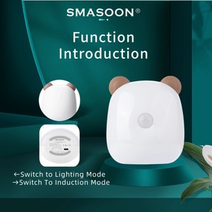 Superventas Temporizador de apagado automático Luz nocturna Sensor de radar de alta sensibilidad Luz Sensor inteligente Luz nocturna LED - Product Image 5