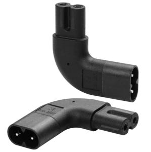 電源アダプタコネクタIEC 320 C7 to C8図8左右角度電源アダプタ - Product Image 1