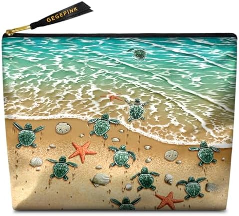 Seashell on beach-makeup bags