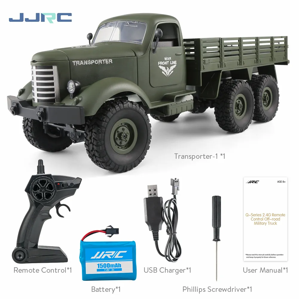 Jjrc 2.4GHz 6CH RC điều khiển từ xa Xe tải đồ chơi Điện Kỹ Thuật tipper RC Mô hình xe tải xe với 6 bánh xe