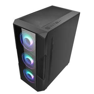 EATX-Funda de vidrio templado para juegos de PC, funda ancha con efecto de luz excelente