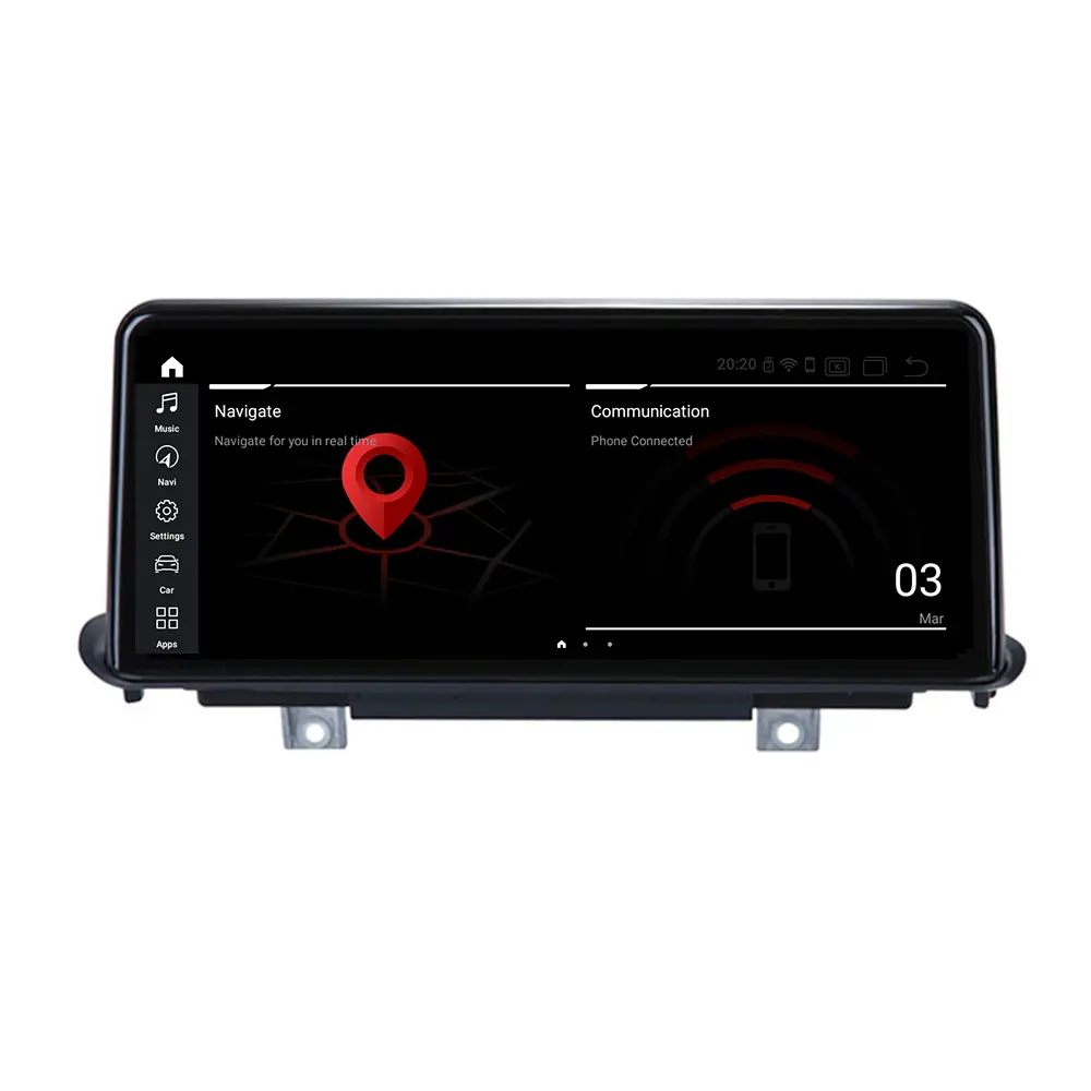 4G LTE 1920*720 ekran Navifly Android 11 8GB araba radyo GPS BMW X5 F15 X6 f16 EVO sistemi navigasyon multimedya oynatıcı hiçbir DVD