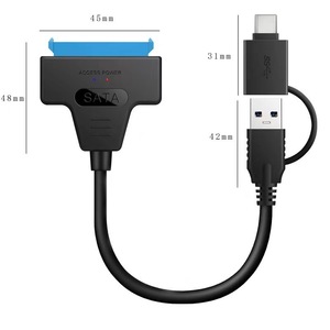 2 In 1 Usb 3.0 type-c to SATA ssdアダプターケーブルコンバーターUSB3.0/2.0SATAアダプター22ピンSATAIIIケーブルサポート2.5インチ - Product Image 2
