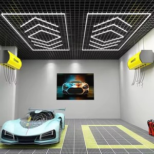 4 + 1 стрелка светодиодная шестиугольная гаражная сетчатая система сотовая подсветка шестиугольная сотовая светодиодная подсветка потолочная сотовая светодиодная подсветка