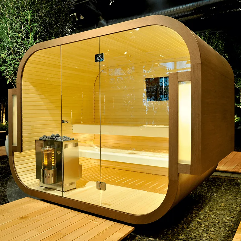 Sauna que hace para las salas de sauna de madera al aire libre del vapor del cubo para 1-6 personas