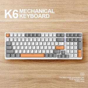 Teclado mecánico K6 100 teclas RGB 5,0 BT 2,4G con cable 3 modos de juego Teclados mecánicos inalámbricos para Tablet PC - Product Image 2