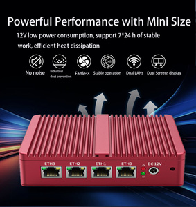 Precio barato Intel J4125 CPU 4LAN 2USB3.0 1 * VGN POE Suministro con sistema win 10 liunx Nano Computadora industrial integrada - Product Image 6