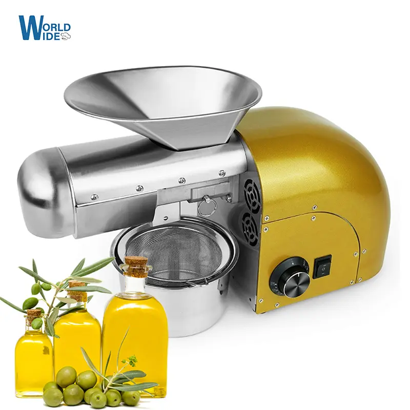 Versand bereit Mini automatische Sonnenblumen Kokosnuss Rapsöl Expeller Olivenöl Palmkernöl Press maschine für den Heimgebrauch