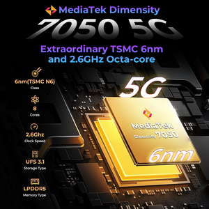 HOTWAV Hyper 7 Pro 5G Robustes Android 14 Smartphone 6,6 ''FHD 120Hz 16GB RAM 256GB ROM 10800mAh 33W Mobiltelefon - Product Image 3