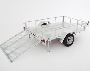 Hot dip galvanized single axle Trailer for ATV and golf cart with <strong>mesh</strong> <strong>ramp</strong> - Product Image 2