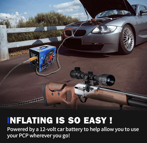 PCP 12V 110V 220V自动停止4500psi 30mpa 300bar Pcp泵内置电源适配器彩弹PCP空气压缩机