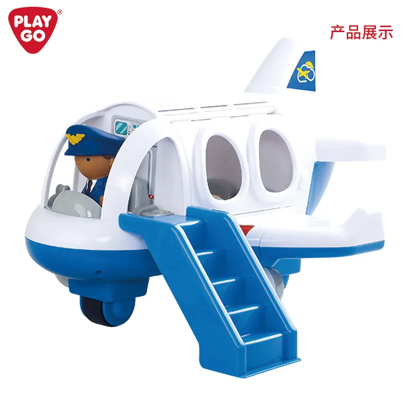 Playgo up di langit Set mainan plastik uniseks pesawat bepergian menyenangkan untuk segala usia!