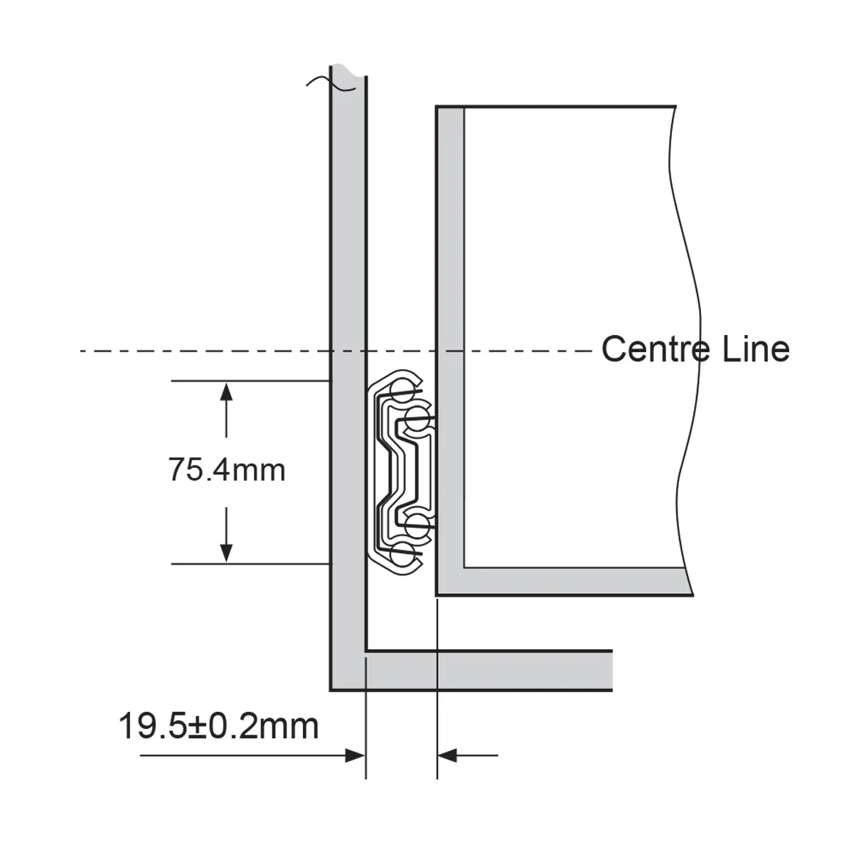 2024 SNEIDA Garde-manger lourd Glissières de tiroir rétractables avec système de verrouillage Glissières de tiroir de 76mm pour armoires de cuisine modulaires