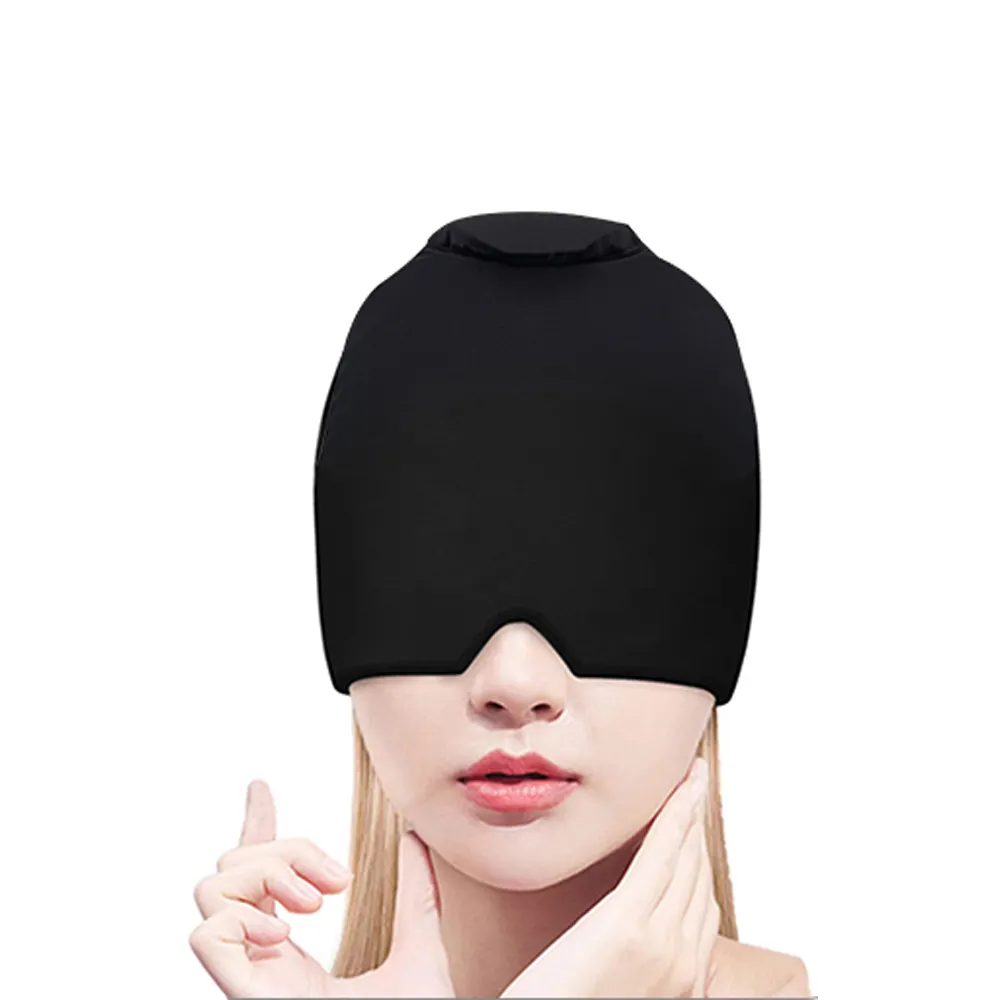 Masque pour les yeux Gel Ice Cold Therapy Headache Migraine Relief Hat Extensible Ice Pack Cooling Cap