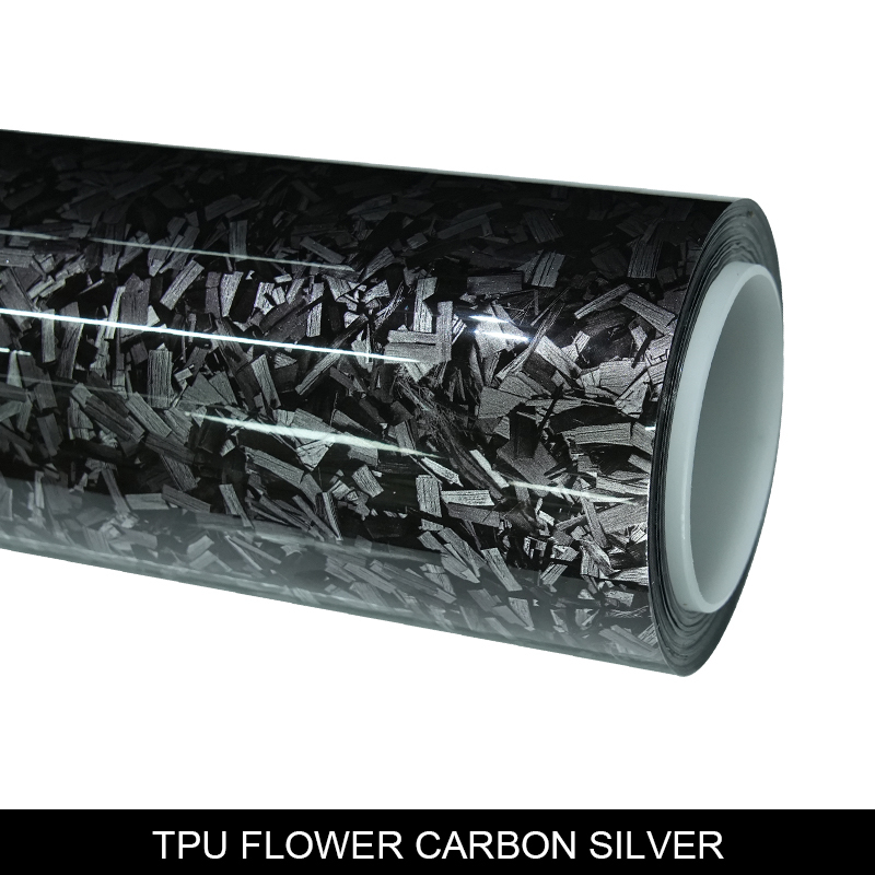 PVC FLEUR CARBONE ARGENT