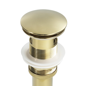 HIDEEP rame pop-up che rimbalza con troppopieno titanio oro lavabo pop up di scarico - Product Image 5