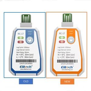 Elitech-Miniregistrador DE DATOS USB, Registrador de temperatura de un solo uso, plástico de una sola vez, Pdf, compatible con OEM y ODM, función NFC, 2 unidades, 1 unidad