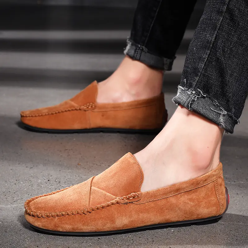 Erkekler için yeni artı boyutu loafer ayakkabılar rahat İngiliz tarzı rahat ayakkabılar