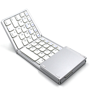 Miniteclado inalámbrico plegable con panel táctil para Windows, Android, iOS, tableta, PC, teléfono inteligente, Triple fábrica de China