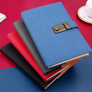 Cuaderno personalizado con bloqueo de contraseña para estudiantes, de notas de Pu Bloc, libro de cuero de imitación en caja, diario A5 - Product Image 6