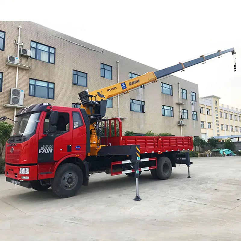 China HAOY Sales 10 Tons Mounted Boom Machine Mobile Construction Hydraulic Winch For Lift Equipment Truck Crane