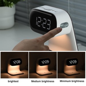 LED Multi-function Display White <strong>Time</strong> Table Alarm Digital Clock Modern Mirror Alarm Clock LED Warm Color Table <strong>Lamp</strong> - Product Image 2