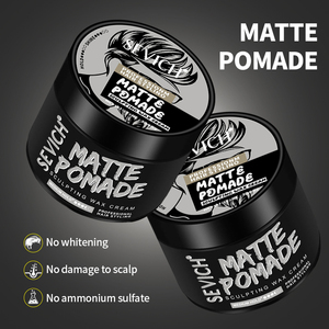 Profesyonel berber saç şekillendirme ürünleri nemlendirici formüle mat saç şekillendirici jöle erkekler için pomad - Product Image 6