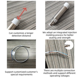 Transductor capacitivo PNP Sensor de proximidad a prueba de salpicaduras M8 NC Salida NPN de 4 pines para detección de metales Tipo inductivo