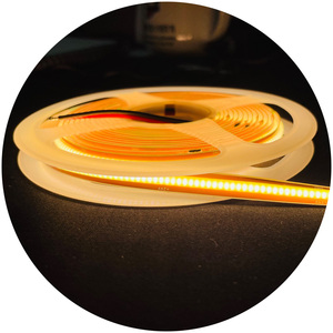 Akıllı yüksek yoğunluklu 528 LED/m ücretsiz kesme COB LED şerit işık 8mm PCB CRI90 lehimleme ücretsiz Dotless COB LED bant - Product Image 2