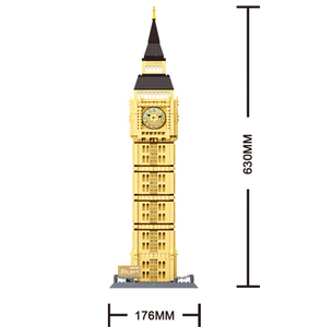 Londra Big Ben bina modeli montajlı yapı blok oyuncaklar - Product Image 5