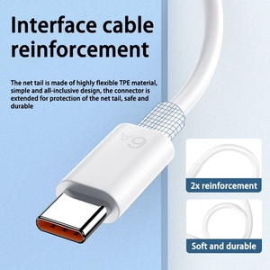 1m USB כבל סופר מטען סופר עבור טלפונים ניידים כבל מידע טעינה מהיר חכם עבור iPhone אנדרואיד iPhone 6a סוג usb הנוכחי 2.0 TYPE-C - Product Image 4