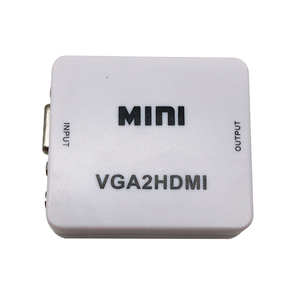 Transferencia de VGA a HDMI para TV Computadora Plug and Play Mini Adaptador VGA a HD con Audio Mini
