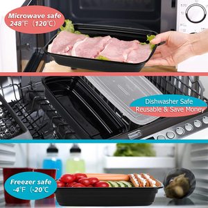 Disposable Plastic Pp Microwave Food <strong>Meal</strong> <strong>Prep</strong> <strong>Container</strong> With Lid Bento Lunch Box - Product Image 5